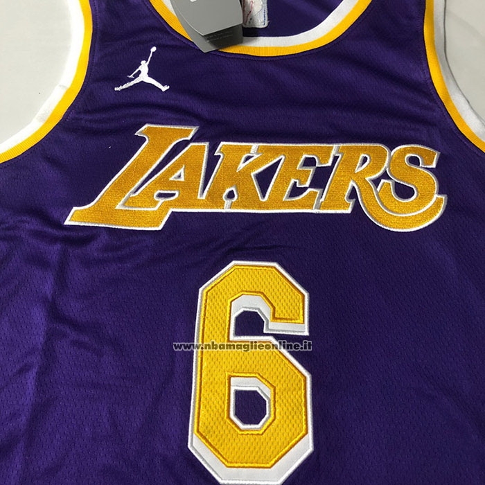 Maglia Los Angeles Lakers LeBron James #6 Statement 2020-21 Viola